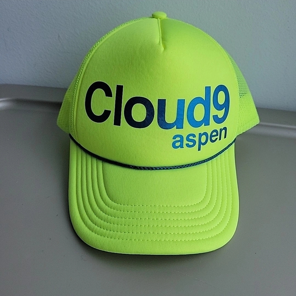 Cloud 9 Neon Green Trucker Hat - Picture 1 of 8